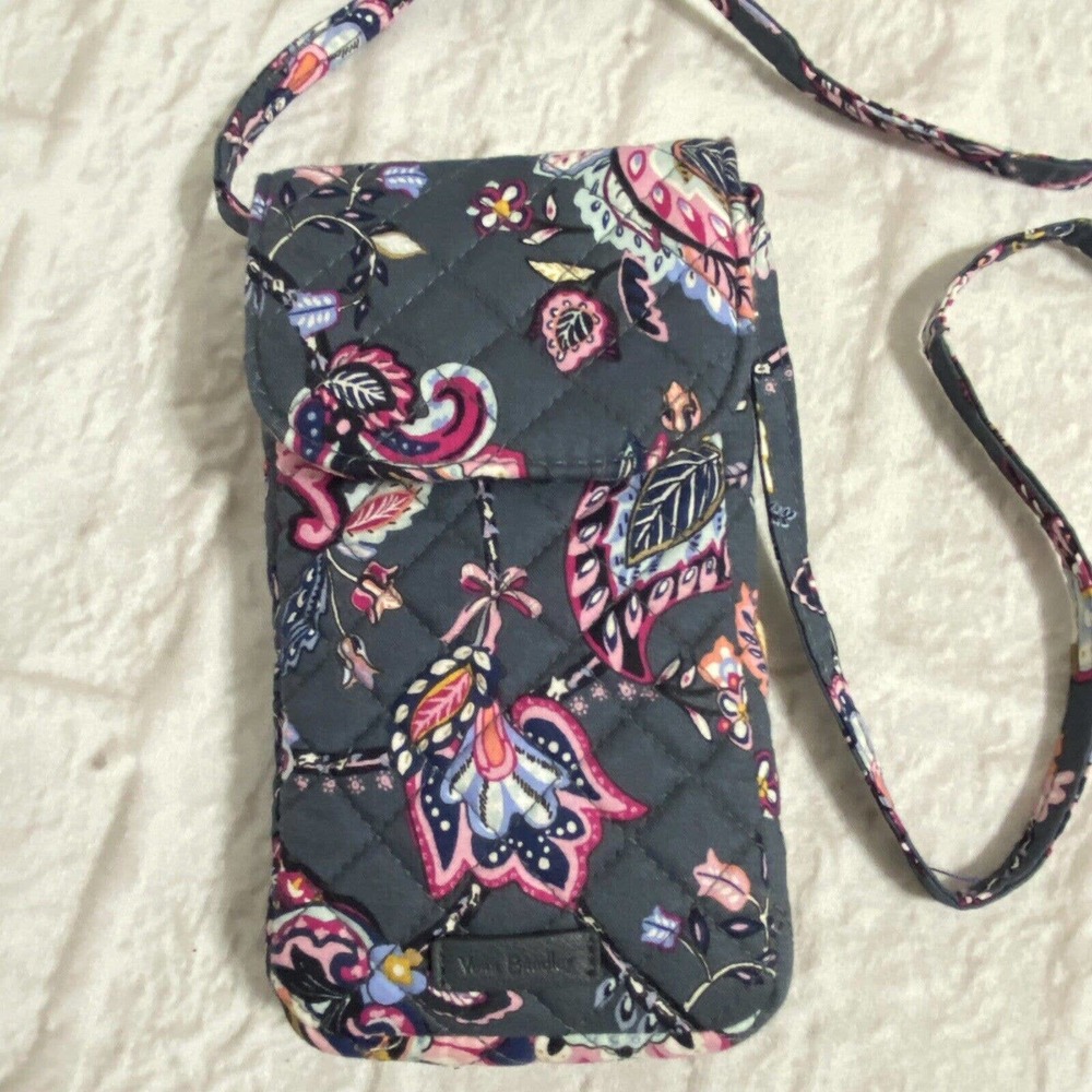VERA BRADLEY Cell Phone Crossbody Purse Wallet Felicity Paisley Floral